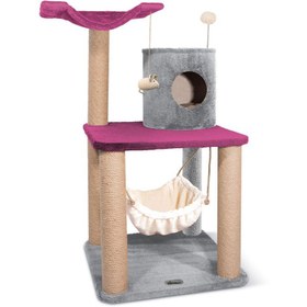 تصویر درخت گربه سه طبقه نیناپت کد T Ninapet Cat Tree Code T