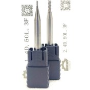 تصویر فرز الماس آلومینیوم 55 HRC قطر2 روکش سیلورنانو ونت تایوان WANT 