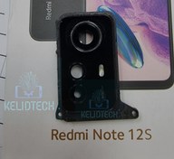 تصویر شیشه دوربین به همراه فرام محافظ دوربین شیائومی نوت 12 اس روکاری Camera glasses and frame protector xiaomi note 12s