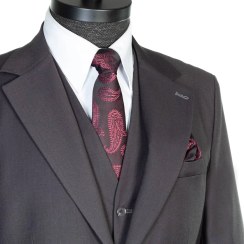 تصویر کراوات مشکی با طرح بته‌جقه 