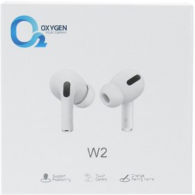 تصویر هندزفری بلوتوثی ایرپاد برند اکسیژن مدل W2 - سفید AIRPOD BLUETOOTH MODLE: OXYGEN W2