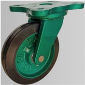 تصویر چرخ پایه گردان چدنی لاستیکی سایز ۲۰ 