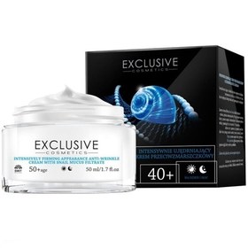 تصویر کرم ضد چروک با خواص سفت کنندگی قوی حاوی بزاق تصفیه شده حلزون +40 اکسکلوسیو EXCLUSIVE Intensively Firming Anti-Wrinkle Cream With Snail Mucus Filtrate +40