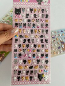 تصویر استیکر سه بعدی گربه 