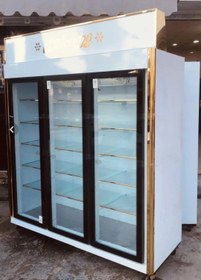 تصویر یخچال سه درب ویترینی دو متری 