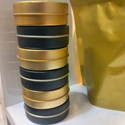 تصویر قوطی فلزی قطر ۶/۵ - طلایی 