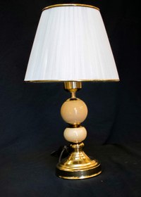 تصویر آباژور رومیزی دو گوی کد 28 - کلاهک Table lamp with two spheres code 28