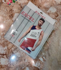 تصویر ست مردانه لباس خواب - سفید سورمه ای قرمز و جنس نخ تریکو 