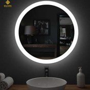 تصویر آینه سرویس بهداشتی گرد ۶۵ سانت (ضدبخار و لمسی) مدل ۲۰۲۷ 