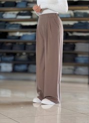 تصویر شلوار بگ زنانه سایز ۳۸ تا ۵۲ رنگ مشکی و نسکافه ای 