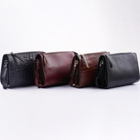 تصویر کیف چرم طبیعی مدل لاله 