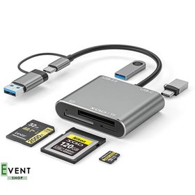 تصویر هاب و کارت‌خوان TYPE-C & USB 3.0 to COMBO 5 in 1 