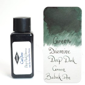 تصویر جوهر خودنویس دایامین رنگ سبز تیره DIAMINE INK Deep Dark Green 