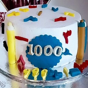 تصویر کیک جشن عدد 1000 (پس کرایه) 