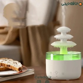 تصویر بخور و چراغ خواب بارانی سه طبقه Three -Layer Rain Cloud Humidifier Water Drip