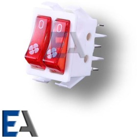 تصویر کلید راکر دو پل چراغدار 