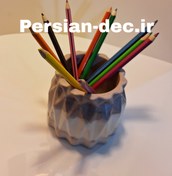 تصویر جای لوازم تحریر سنگ مصنوعی - طرح کریستال در طرح و رنگ های متنوع Stationery stand _Crystal design