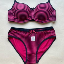 تصویر ست نخی فنردار هانکس Hnx - راه‌راه سرخابی 