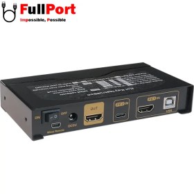 تصویر سوییچ 2 پورت KVM کی نت پلاس مدل KP-SWKCHD02 Knet Plus KP-SWKCHD02 KVM 2-Port HDMI-USB Switch