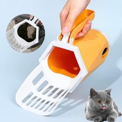 تصویر بیلچه حرفه ای خاک گربه همراه با کیسه پلاستیکی وارداتی ا Cat Litter Shovel Cat Litter Shovel