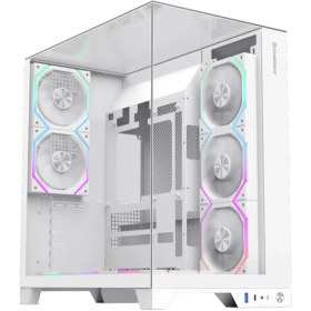 تصویر کیس کامپیوتر گیم مکس Infinity Pro ARGB Mid Tower سفید Game Max Infinity Pro ARGB Mid Tower White Computer Case