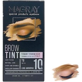 تصویر کیت رنگ ابرو حرفه ای ماگرای شماره T 8 Brow Tint Eyebrow Color Kit