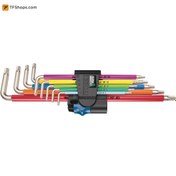 تصویر مجموعه 9 عددی آچار آلن ستاره ای ورا مدل 05022689001 HF TORX Multicolour L-key set