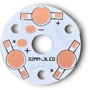 تصویر pcb المینیومی پاور 3w گرد 