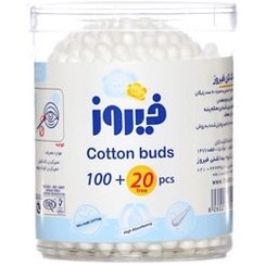 تصویر ژل گوش پاک کن 100 عددی فیروز Cotton Buds 100 Firooz