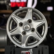 تصویر رینگ چرخ خودرو سایز ۱۳ پراید نقره ای 