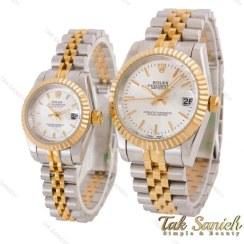 تصویر ساعتمچی بند استیل رولکس؛ ساعت رولکس زنونه و مردونه - مردونه / طلایی صفحه سفید Rolex