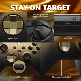 تصویر دسته ایکس باکس مدل Gold Shadow Special Edition Xbox Wireless Controller Gold Shadow Special Edition