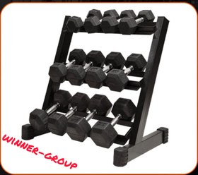 تصویر جا دمبلی(رک دمبل) شش ضلعی کوچک وینر گروپ Dumbbell holder