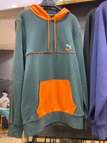 تصویر هودی سبز لوله ای Puma Clsx مدل 531705-80 ظاهری مد روز - S Sudadera Puma Clsx Piped Verde 531705-80 Look Trendy