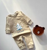 تصویر اسپرت/سرهمی/نوزادی - سایز 12تا 18:پهنا۲۸/قد تا فاق۴۴/قد کل۶۴ / کرم کاج 