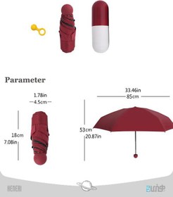 تصویر چتر تاشو طرح کپسول با کیفیت 