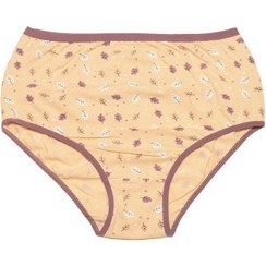 تصویر شورت نخی زنانه Adak آداک مدل فاق بلند کد 137 طرح برگ سرو کرم 