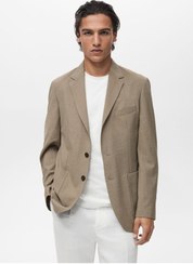 تصویر ژاکت مردانه اکرو منگوMANGO Man | 87027892 اورجینال 