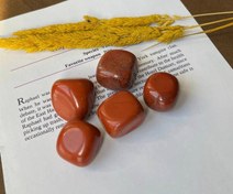 تصویر تامبل سنگ جاسپر قرمز اصل طبیعی 