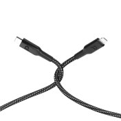 تصویر كابل كنفي 60 وات پورت سي به لايتنينگ 2 متري پاورولوژي مدل p23brcl2bk 