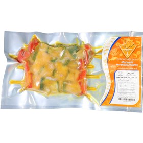 تصویر ماهی کباب با سیخ چوبی طعم دار منجمد 400 گرمی 