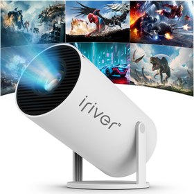 تصویر ویدئو پروژکتور هوشمند آیریور مدل HY300 Hy300 Mini Portable Projector Android 11