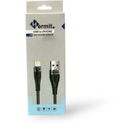 تصویر کابل شارژ کنفی USB به آیفون فست شارژ هرمیت 