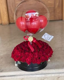 تصویر باکس ولنتاین با بادکنک 