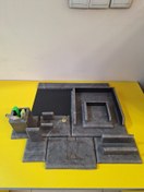 تصویر ست رومیزی اداری پالونیا مدل N12 قهوه ای طوسی مشکی ماربل 