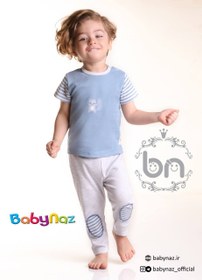 تصویر بلوز آستین كوتاه راه راه راكون بیبی ناز Baby Naz Short Sleeve Racoon Tshirt