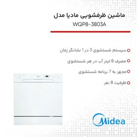 تصویر ماشین ظرفشویی مایدیا مدل WQP8-3803A 