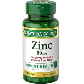 تصویر زینک نیچرز بونتی 50 میلی گرم ۱۰۰ تایی Zinc nature’s bounty ا Natures Bounty Zinc 50 mg Natures Bounty Zinc 50 mg