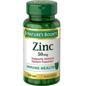 تصویر زینک نیچربونتی 50 میلی گرم ۱۰۰ تایی Zinc nature’s bounty