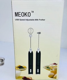 تصویر همزن و فوم ساز شارژی Meoko مدل MK-001 با دوسری مختلف با قابلیت تنظیم 3 حالته سرعت 